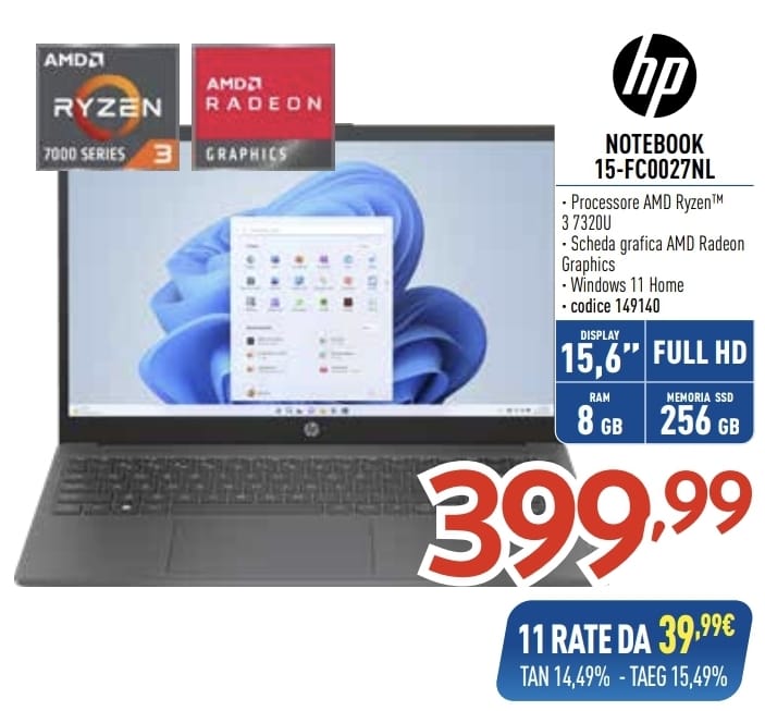 PC HP 15-FC0027NL 8GB/256GB